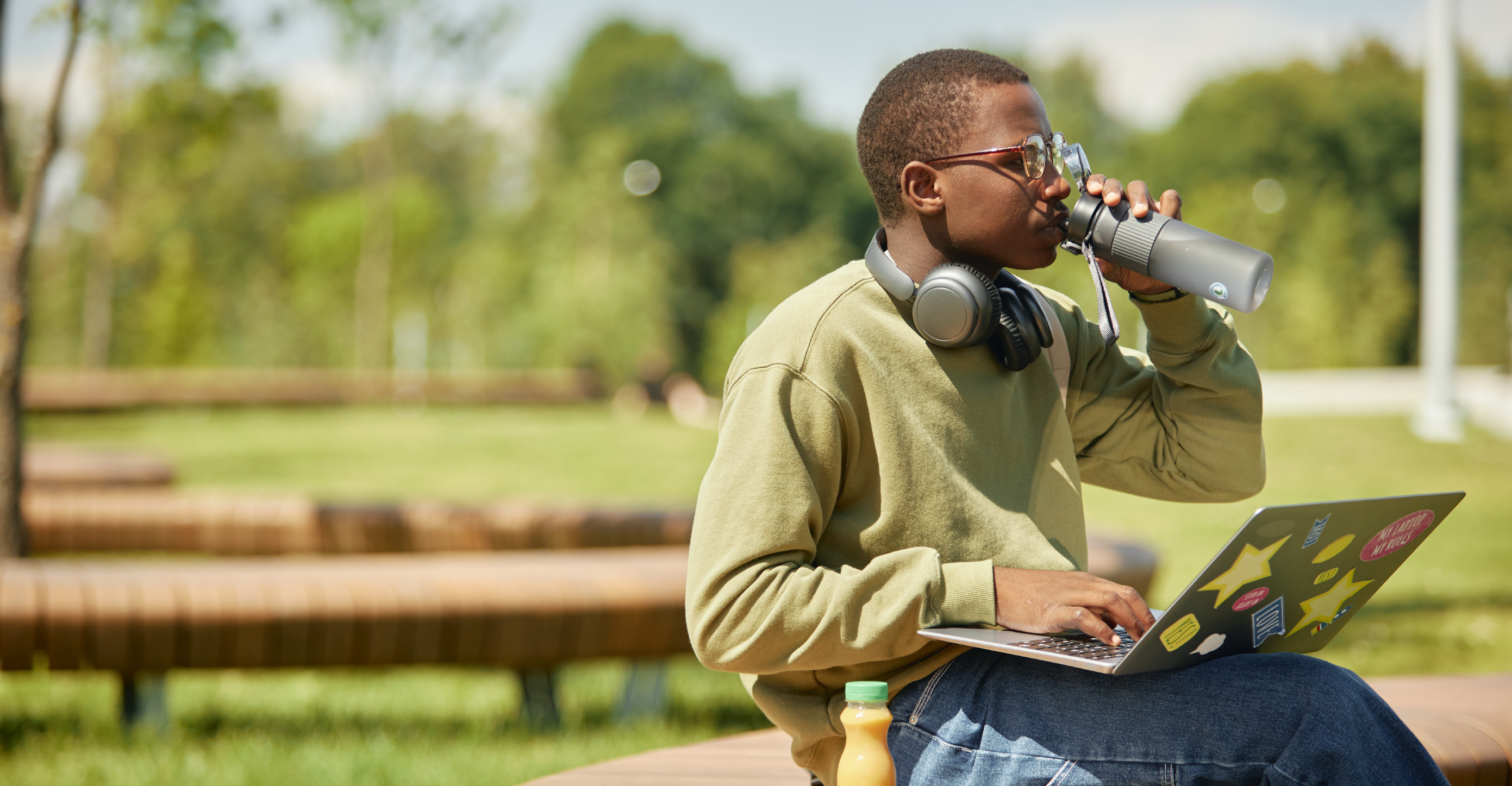 man working out outdoors 